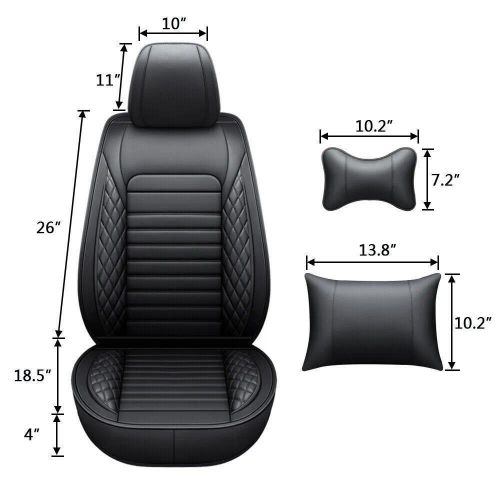 For Mercedes-Benz Full Set PU Leather Car 5 Seat Covers Front Rear Protector Pad, US $80.00, image 16