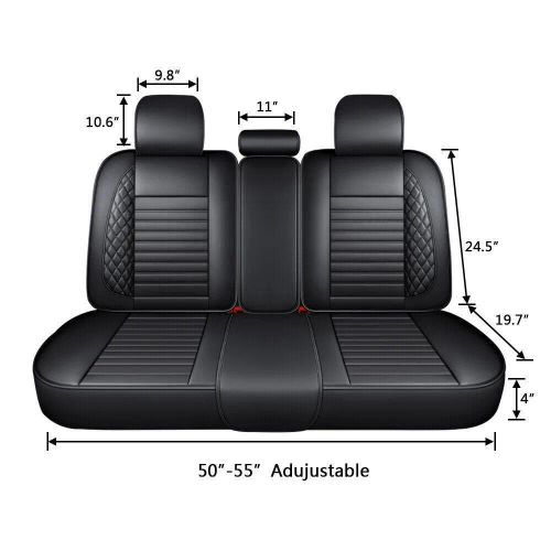 For Mercedes-Benz Full Set PU Leather Car 5 Seat Covers Front Rear Protector Pad, US $80.00, image 17