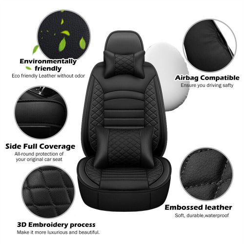 For Mercedes-Benz Full Set PU Leather Car 5 Seat Covers Front Rear Protector Pad, US $80.00, image 18