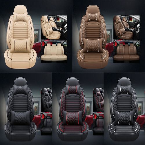 For Mercedes-Benz Full Set PU Leather Car 5 Seat Covers Front Rear Protector Pad, US $80.00, image 21