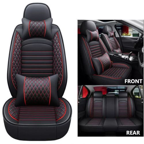 For Mercedes-Benz Full Set PU Leather Car 5 Seat Covers Front Rear Protector Pad, US $80.00, image 22