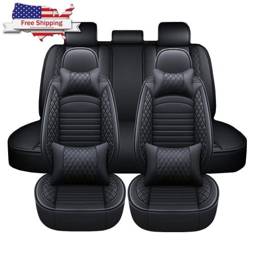 For Mercedes-Benz Full Set PU Leather Car 5 Seat Covers Front Rear Protector Pad, US $80.00, image 23