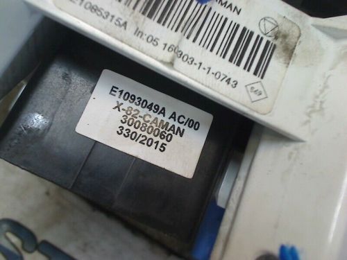 OPEL VIVARO 2016 E1093049A / E1093049AC CONTROL AIR CONDITIONING CONTROL PANEL AC-, US $, image 3