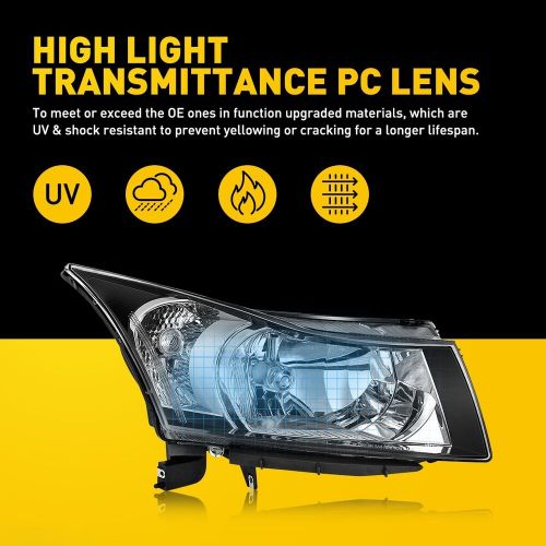 Driver Passenger Headlight Side For Replace 2011-2015 Cruze Chevy Sedan 4-Door, US $124.99, image 8