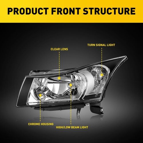 Driver Passenger Headlight Side For Replace 2011-2015 Cruze Chevy Sedan 4-Door, US $124.99, image 10