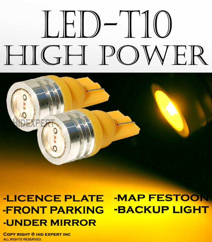2 pieces high power led t10 168 amber license plate easy install xm6 alb usdot
