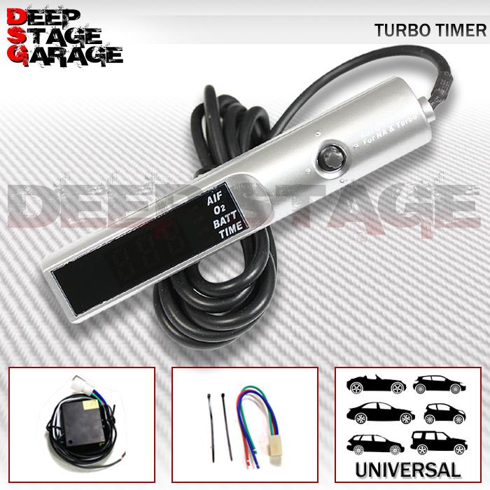 Universal digital display mt+at auto programmable pen style turbo timer silver