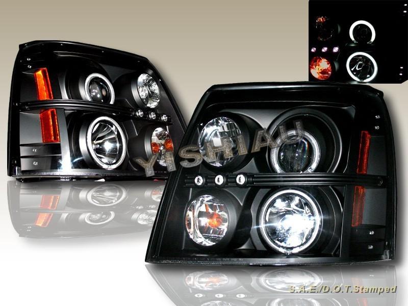 Sell 20022006 CADILLAC ESCALADE CCFL BLACK PROJECTOR HEADLIGHTS TWO