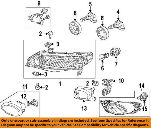 Honda oem 33302sr3a01 headlamp socket-socket