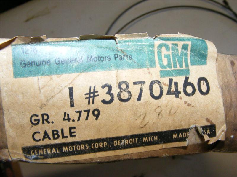 1965 66 chevrolet passenger intermediate emergency brake cable nos new 3870460