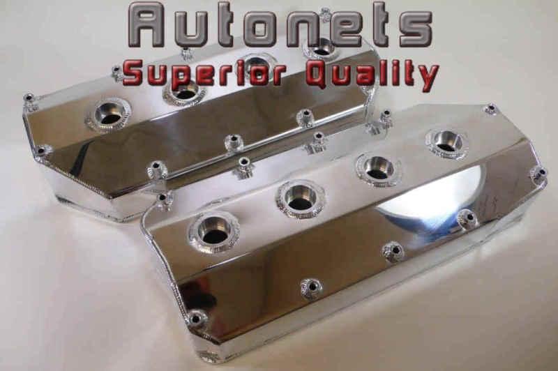 Polished aluminum fabricated hemi 426 valve covers chrysler street hot rat rod