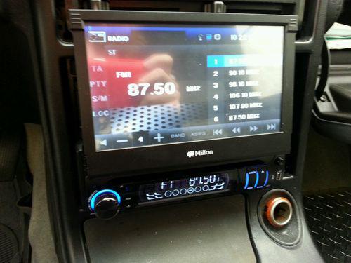 D1309b milion anti-thief 7"1din in dash car monitor fm ipod bt dvd player 4x65w