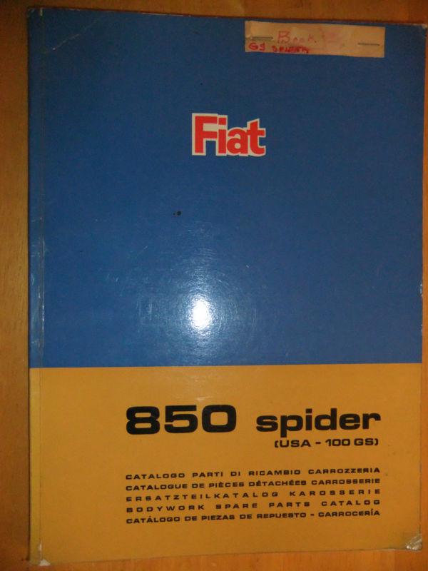 Original fiat 850 (usa-100g) bodywork parts manual