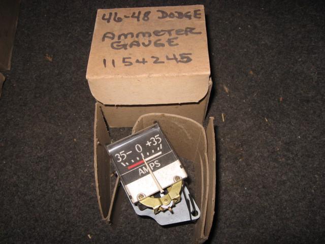 Nos 1946 -48 dodge amp ammeter gauge cluster mopar