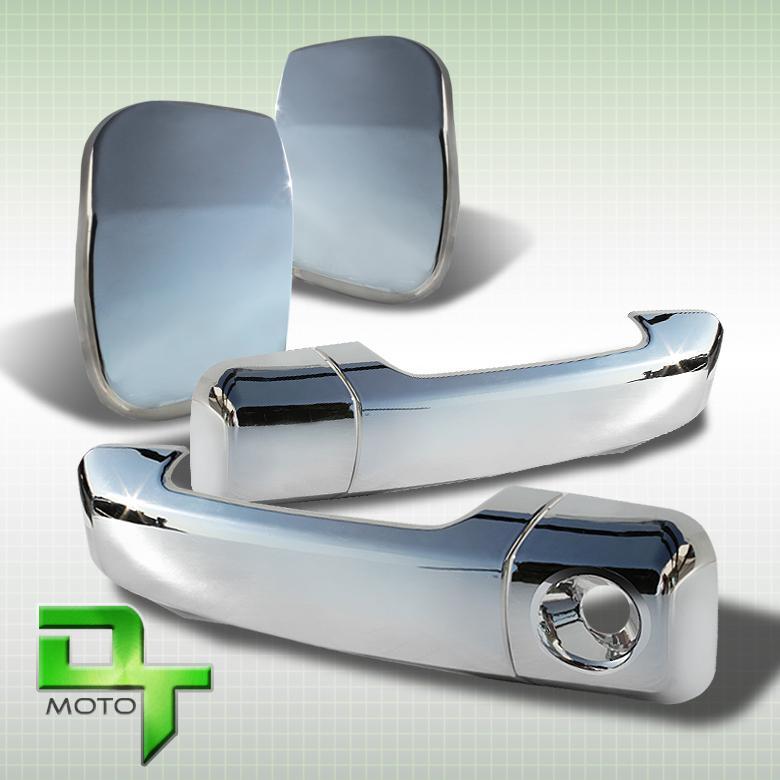07-13 toyota tundra double cab chrome door handle cover set w/o pass. key hole