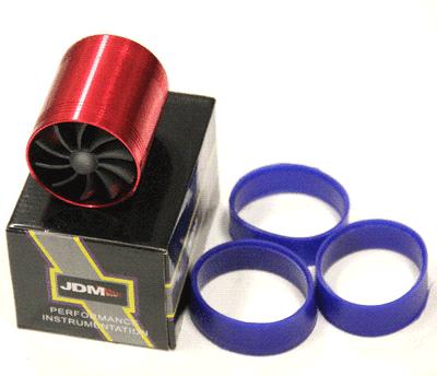 Suv red dual supercharger turbine turbo charger air intake fuel saver fan