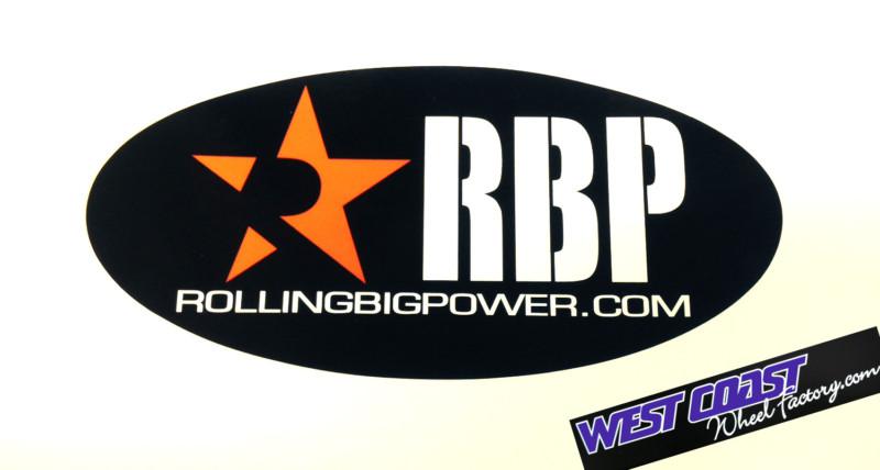 Rolling big power rbp *old logo* black slappy sticker accessories part#600-b