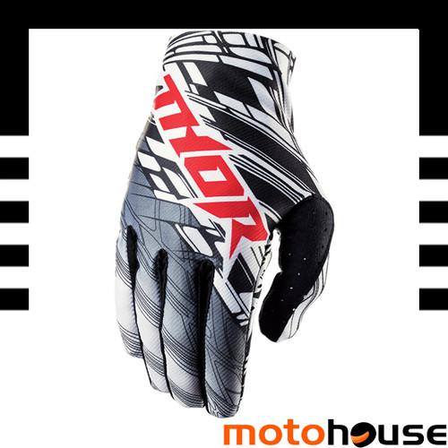 Thor youth void urban gloves mx offroad dirt motocross black white red 