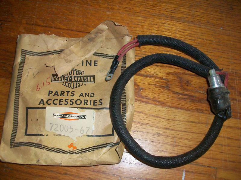 Nos harley davidson stop lite switch with wires rear 72005-67a