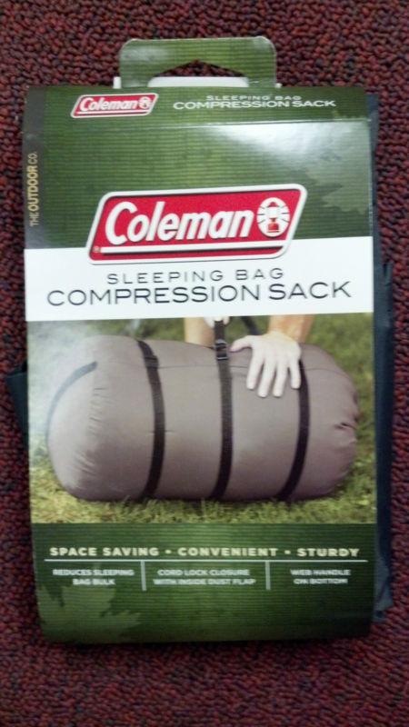 Coleman, sleeping bag compression sack, space saving, convenient, sturdy