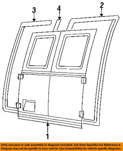 Ford oem f3uz1543722a back door-weatherstrip