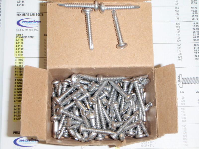 Sell STAINLESS STEEL SCREWS SELF DRILLING MARINE BOAT 8 X 1" 4 92102