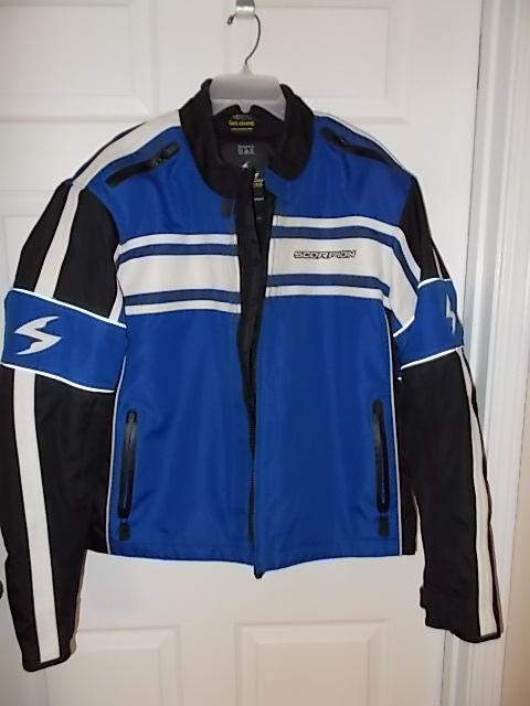 Scorpion exo strike textile jacket xxl blue/white/black 