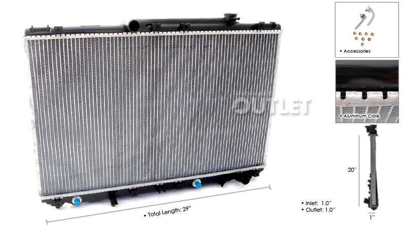 94-96 toyota camry 2.2l l4 radiator le xle dx 1994-1996 heavy duty a/t 1 row new