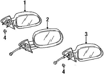 Dodge 55154846ae genuine oem factory original mirror