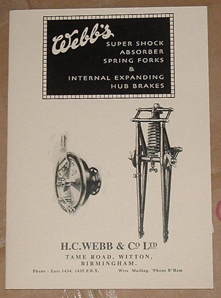 1930s webb girder springer illustrated parts & instruction book vintage antique