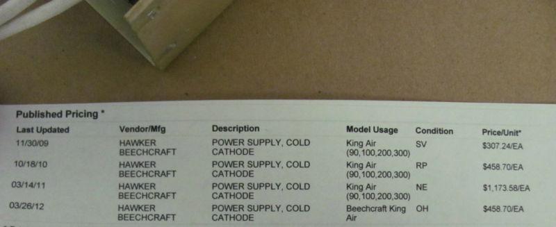 Beechcraft King Air Power Supplies - 4ea, US $179.99, image 3