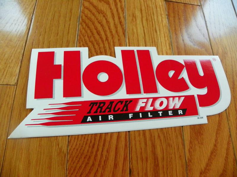 Holley track flow air filter vintage sticker 