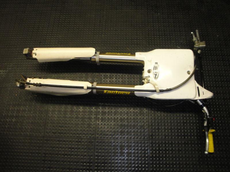 98 99 00 suzuki rm 125 rm125 forks front forks front end brakes bars