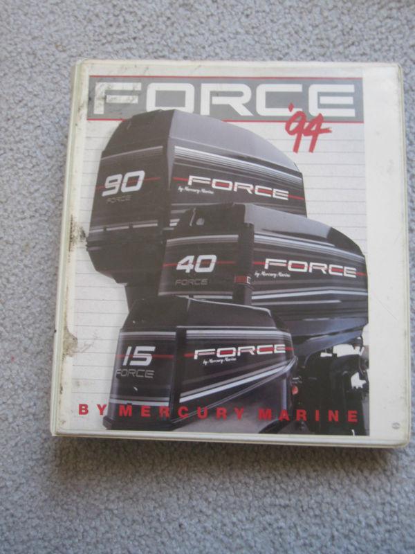 1994 force outboard microfiche binder complete 95 cards