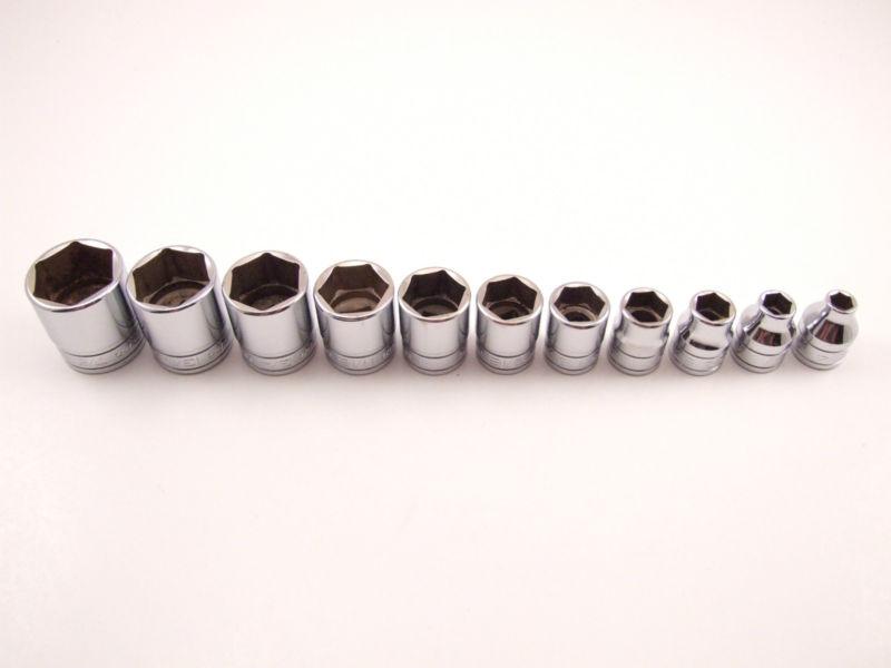 Sell Snap On Tools 3/8" Drive SAE 11 Pc Shallow 6 Point Socket Set 1/4