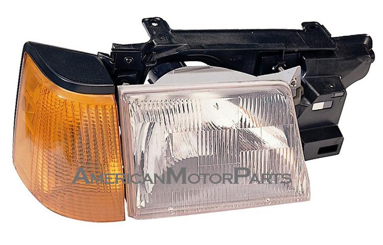 Right passenger side replacement headlight w/ corner lamp 85-90 ford escort