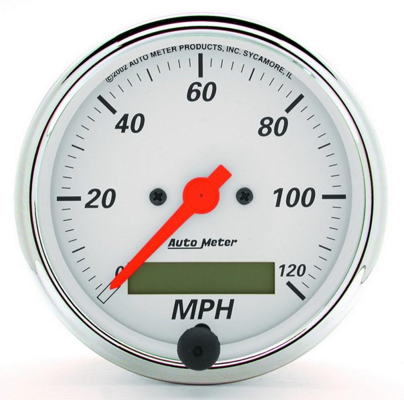 Auto meter 1388 resettable trip odometer 3-1/8" arctic white gauges -  atm1388