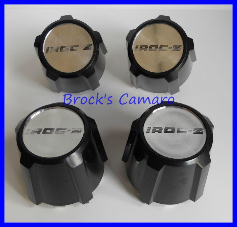 Sell 8292 CAMARO IROC Z Z28 BLACK ALUMINUM WHEEL CENTER CAPS HUBS SET
