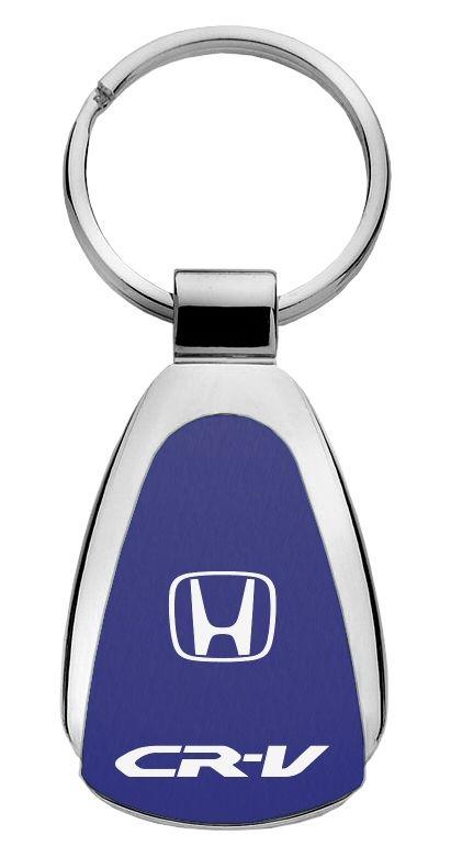 Honda cr-v crv blue blue tear drop metal key chain ring tag key fob logo lanyard