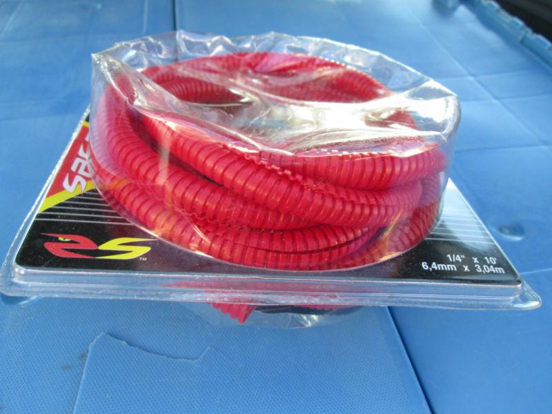 New 10 feet x 1/4''  split loom engine wiring cover-red color