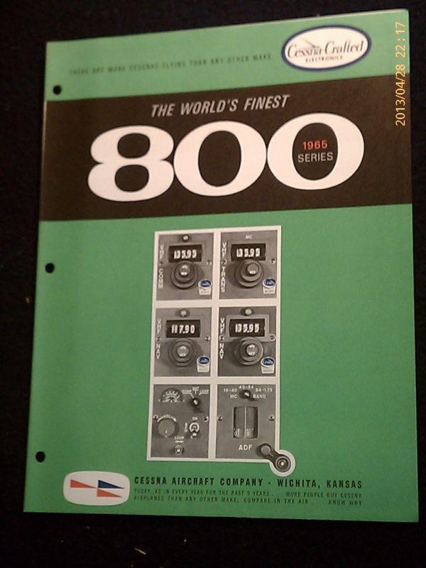 Cessna nav com 800 radio sales brochure 1965