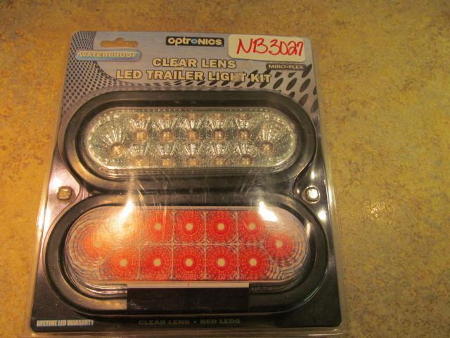 Optronics clear lens led trailer lights 12v system  **nb3027**