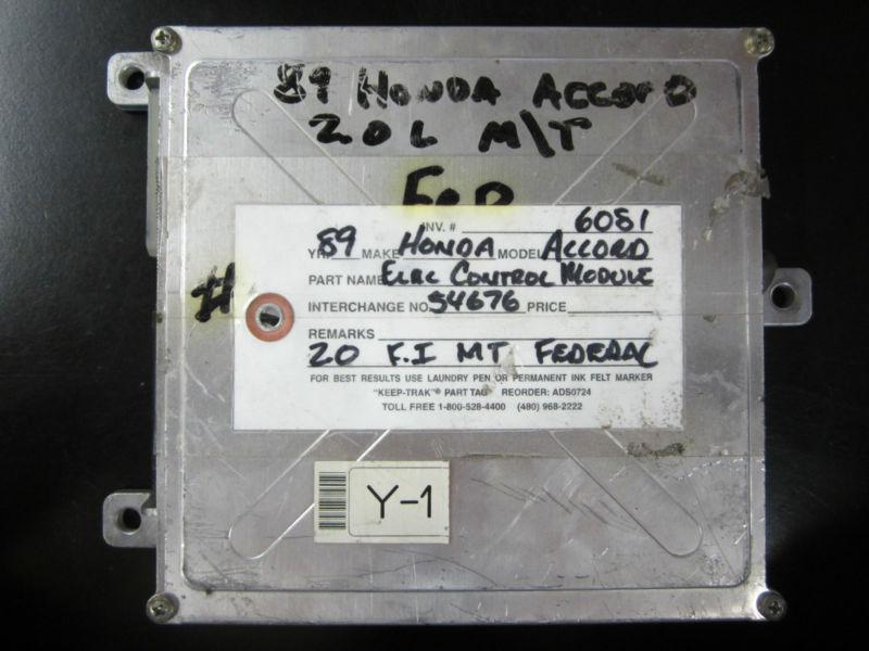 Sell ECM 37820PJ0A03 1989 HONDA ACCORD 2.0L M/T in Santa Ana
