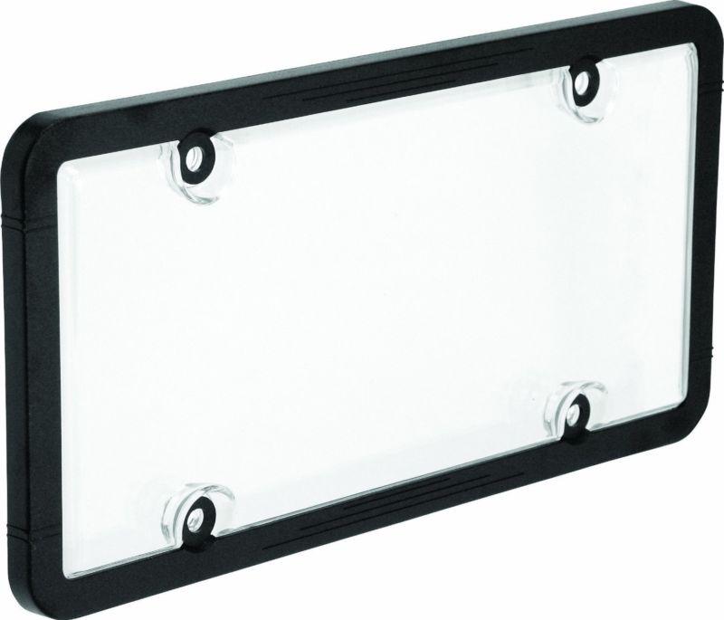 New bell automotive 45601 black license plate frame with clear cover 