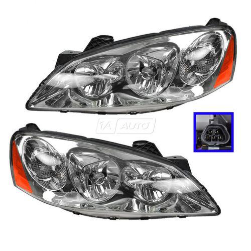 Sell 0910 Pontiac G6 with Clear Turn Signal Headlight Headlamp Pair