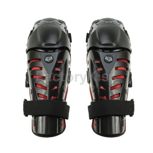 Gau deluxe atv motorcycle motocross knee pads armor guard - red