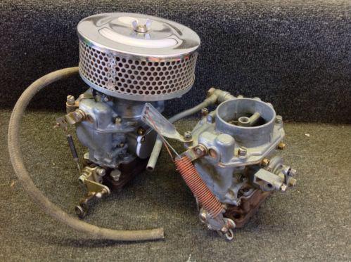 Vintage porshce 356 zenith ndix 32 rebuilt carburetors chrome air filter 1950 vw