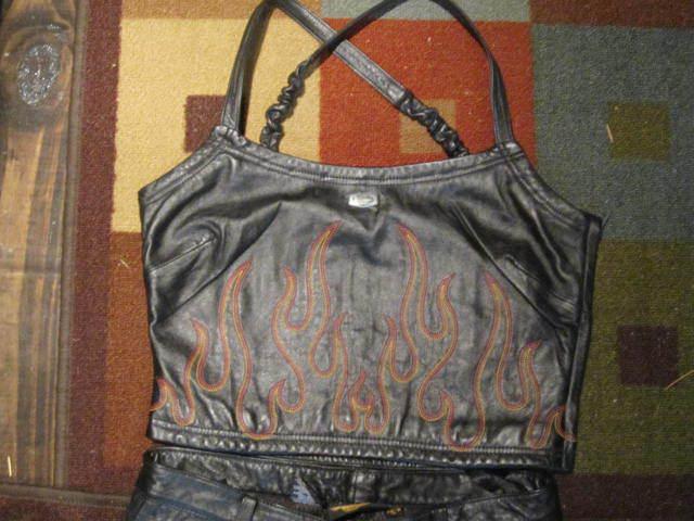Harley Davidson Leather pants & halter, US $65.00, image 4