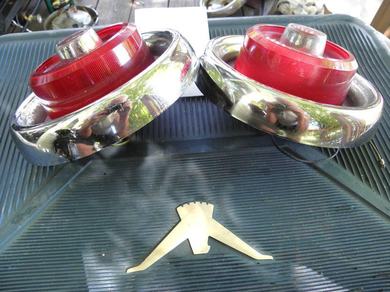 1955 Ford Thunderbird Tail Light Assembly -Housing, Lenses, - Pair 1B, US $29.99, image 2
