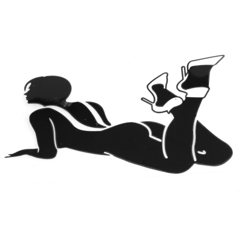 Black girl pattern adhesive decal sticker for car vehicle